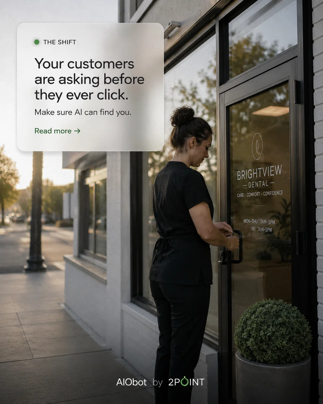 AIObot ad about customers asking AI before they ever click