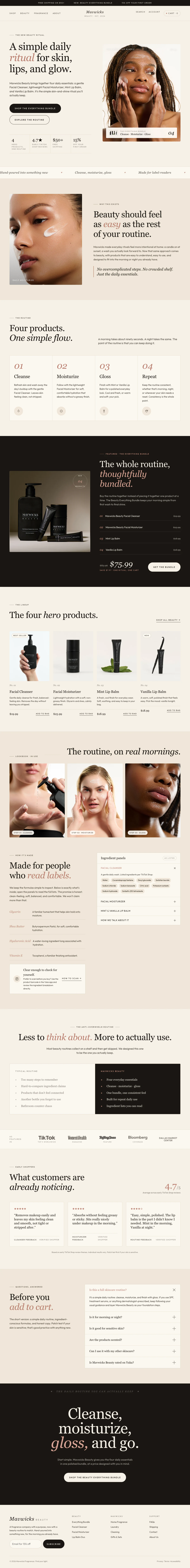 Full Mavwicks Daily Ritual landing page